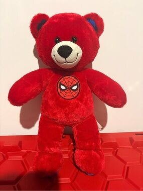 Build A Bear Red Spider-Man Bear 15" Plush Teddy